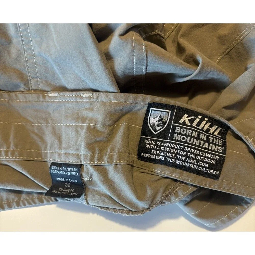 Kuhl Outdoor Shorts Men Size 30 Gray Nylon Stretch